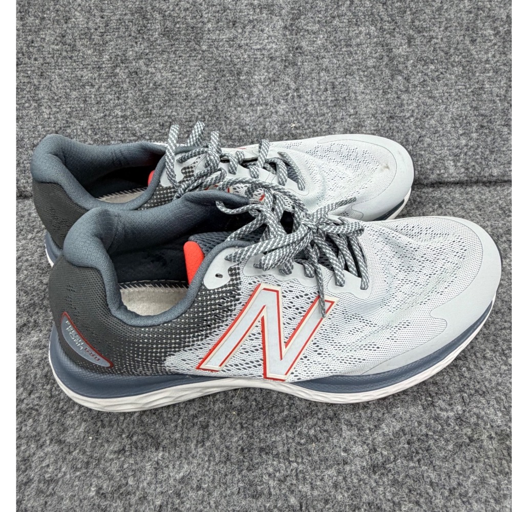 New Balance Fresh Foam 680v7 Grey Red Men's 11 4E Wide M680LG7 Running Shoes